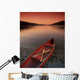 Canoe At Edge Of Mountain Lake, Shuswap, British Columbia, Canada Wall Mural