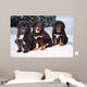 three black puppies of Tibetan mastiff Wall Mural