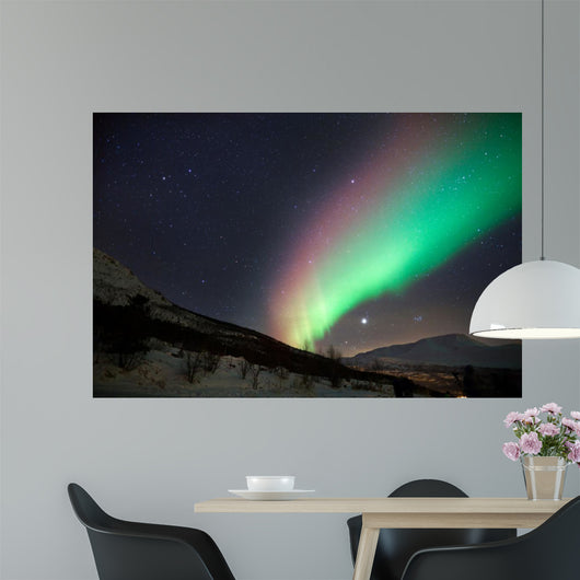 Colorful northern lights in Norway 