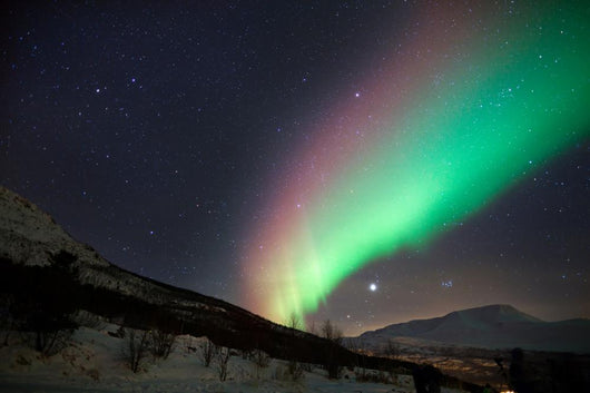 Colorful northern lights in Norway 