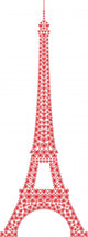 Eiffel Tower Paris Made With Love Hearts 