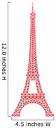 Eiffel Tower Paris Made With Love Hearts 