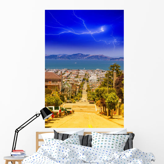 San Francisco skyline view from the hills Wall Mural