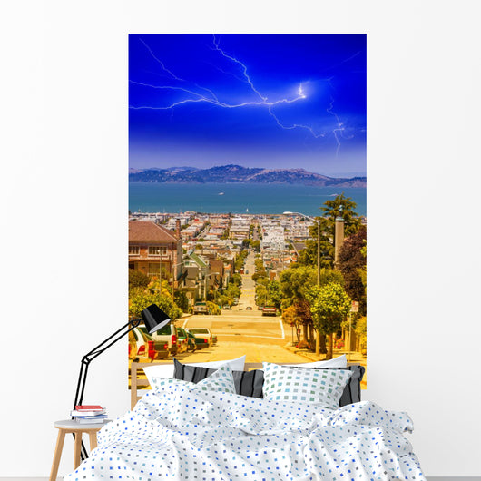 San Francisco skyline view from the hills Wall Mural