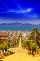 San Francisco skyline view from the hills Wall Mural