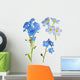Set of Forget-Me-Not Blue Flowers Wall Decal