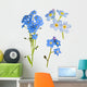 Set of Forget-Me-Not Blue Flowers Wall Decal