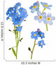 Set of Forget-Me-Not Blue Flowers Wall Decal