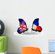 Two Butterflies with Flags Uk and Pilippines 