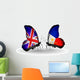 Two Butterflies with Flags Uk and Pilippines 