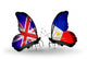 Two Butterflies with Flags Uk and Pilippines 