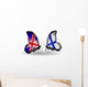 Two Butterflies with Flags  Uk and Finland 