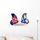 Two Butterflies with Flags  Uk and Finland 