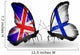 Two Butterflies with Flags  Uk and Finland 
