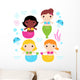 Adorable Little Mermaid Set Wall Decal Sticker Set