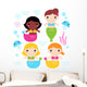 Adorable Little Mermaid Set Wall Decal Sticker Set