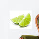 Citrus lime fruit segment isolated on white background cutout 