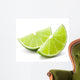 Citrus lime fruit segment isolated on white background cutout 