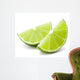 Citrus lime fruit segment isolated on white background cutout 