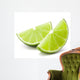 Citrus lime fruit segment isolated on white background cutout 