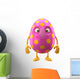 3D Easter Character, Cartoon, Amusing Egg Isolated on White 