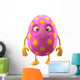 3D Easter Character, Cartoon, Amusing Egg Isolated on White 