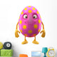 3D Easter Character, Cartoon, Amusing Egg Isolated on White 