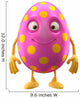 3D Easter Character, Cartoon, Amusing Egg Isolated on White 
