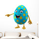 blue easter egg Wall Decal