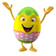 Happy Easter, 3D easter character, cheerful cartoon, amusing egg 