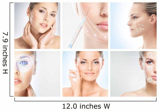 Collection of Female Portraits on Medical Procedures Wall Mural