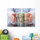 Hand Protecting Rolled up Wall Decal