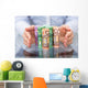 Hand Protecting Rolled up Wall Decal