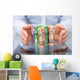 Hand Protecting Rolled up Wall Decal
