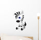 Cute baby zebra cartoon Wall Decal