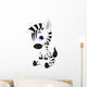 Cute baby zebra cartoon Wall Decal