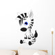 Cute baby zebra cartoon Wall Decal