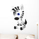 Cute baby zebra cartoon Wall Decal
