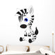 Cute baby zebra cartoon Wall Decal