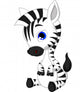 Cute baby zebra cartoon Wall Decal
