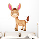 Cute donkey cartoon Wall Decal