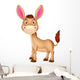 Cute donkey cartoon Wall Decal