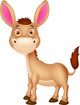 Cute donkey cartoon Wall Decal
