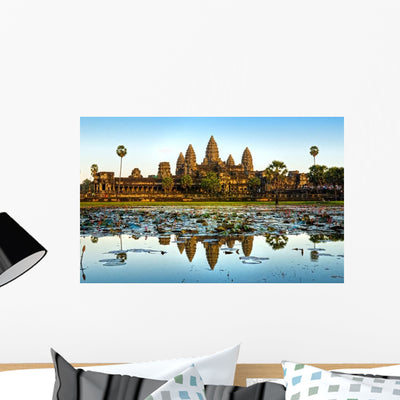 Angkor Wat Siem Reap Wall Decal shown on a wall