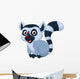 Cute Lemur Cartoon Wall Decal