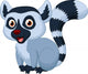 Cute Lemur Cartoon Wall Decal