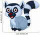 Cute Lemur Cartoon Wall Decal