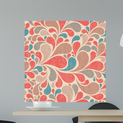 Retro Seamless with Texture Wall Decal Design 2 shown on a wall