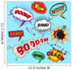 Comic speech bubbles design elements collection Wall Mural