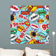 Seamless Pattern Comic Speech Wall Decal